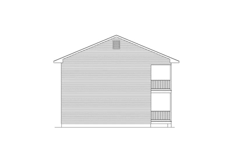 Home Plan Left Elevation of this 3-Bedroom,1664 Sq Ft Plan -138-1454