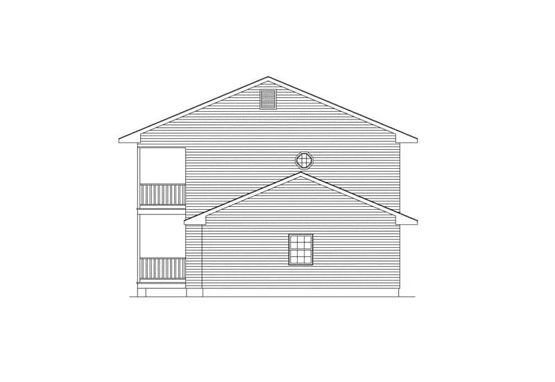Home Plan Right Elevation of this 3-Bedroom,1664 Sq Ft Plan -138-1454