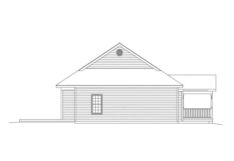 Home Plan Left Elevation of this 3-Bedroom,1832 Sq Ft Plan -138-1457