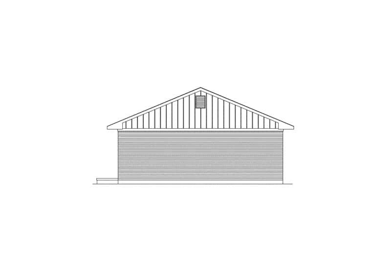 Home Plan Left Elevation of this 3-Bedroom,1160 Sq Ft Plan -138-1458