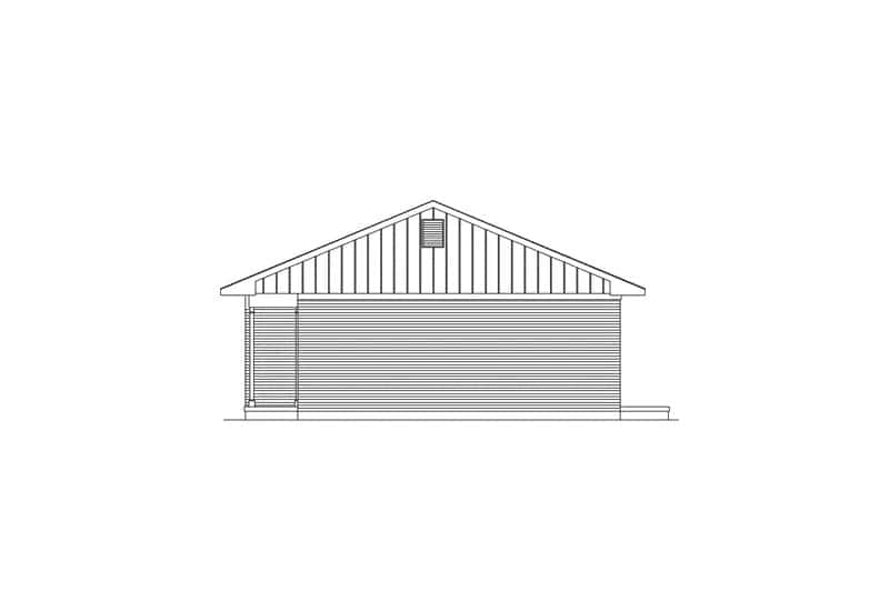 Home Plan Right Elevation of this 3-Bedroom,1160 Sq Ft Plan -138-1458