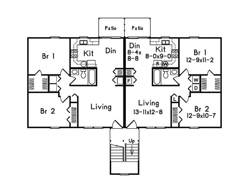 Main Level of Duplex/Multi-Unit Plan #138-1459