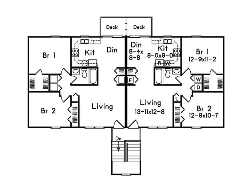 Upper Level of Duplex/Multi-Unit Plan #138-1459