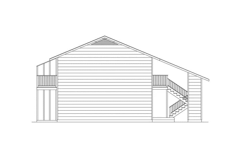 Home Plan Left Elevation of this 8-Bedroom,3360 Sq Ft Plan -138-1459