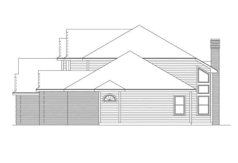 Home Plan Right Elevation of this 4-Bedroom,3357 Sq Ft Plan -138-1460