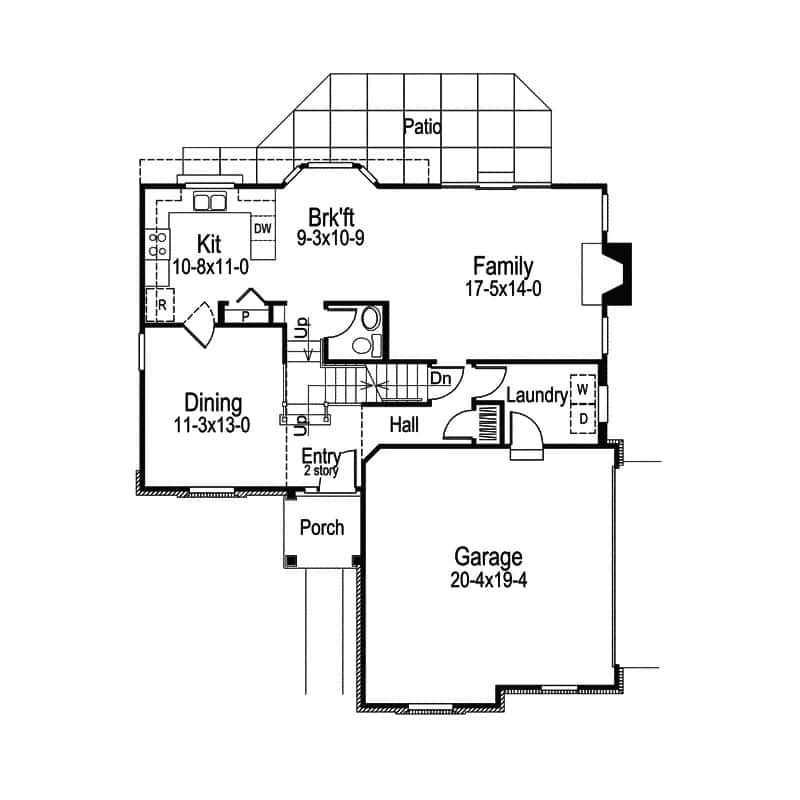 Main Level of Tuscan Plan #138-1462
