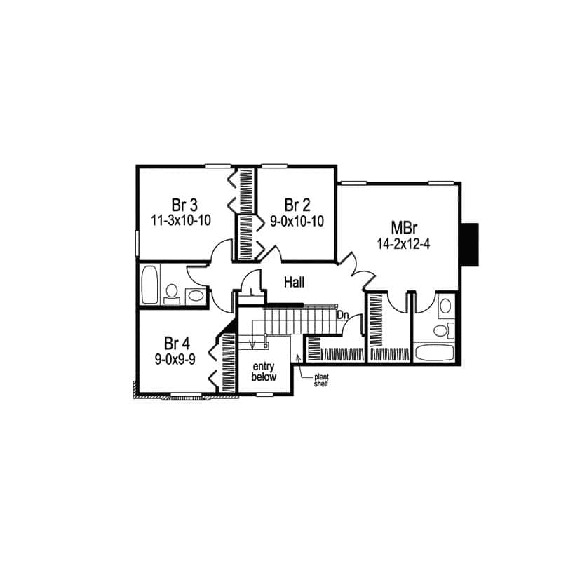 Upper Level of Tuscan Plan #138-1462