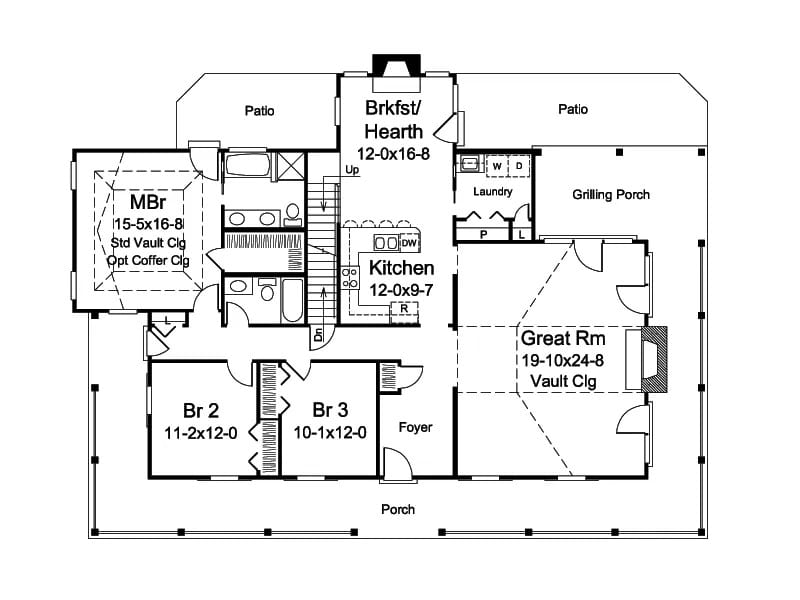 Main Level of Cape Cod Plan #138-1464