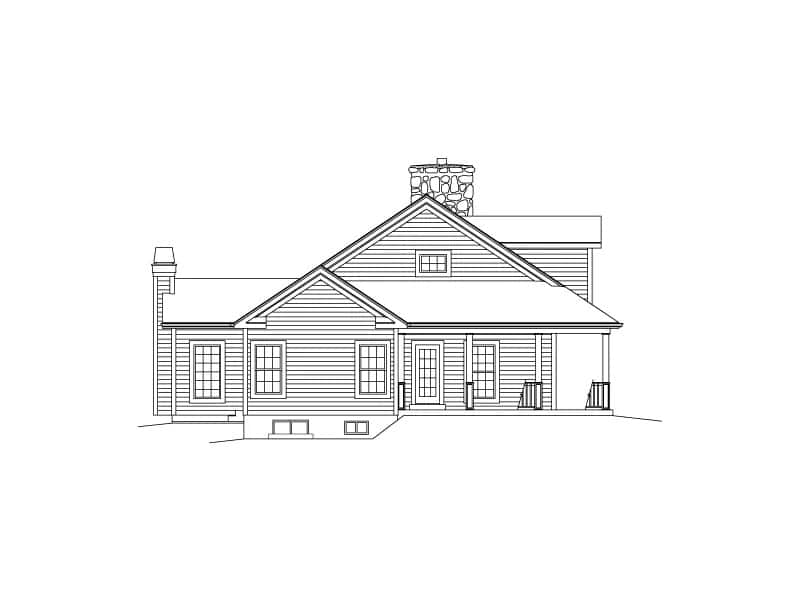 Home Plan Left Elevation of this 3-Bedroom,2593 Sq Ft Plan -138-1464