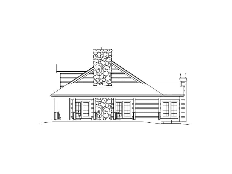 Home Plan Right Elevation of this 3-Bedroom,2593 Sq Ft Plan -138-1464
