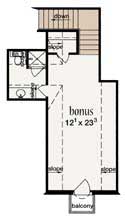 Floor Plan Second Story of Country Plan #139-1008
