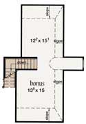 Floor Plan Second Story of European Plan #139-1011