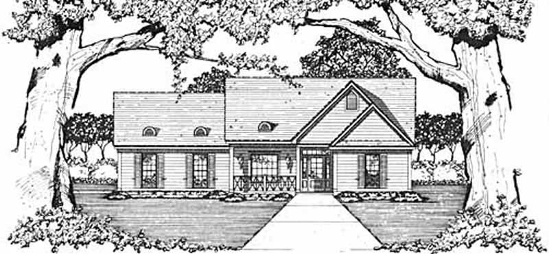 Front elevation of Country home (ThePlanCollection: House Plan #139-1029)