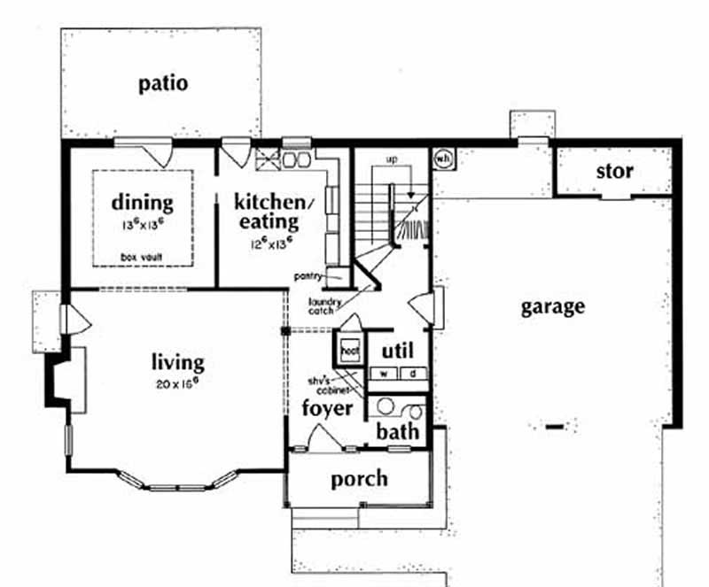 Floor Plan First Story of Country Plan #139-1047