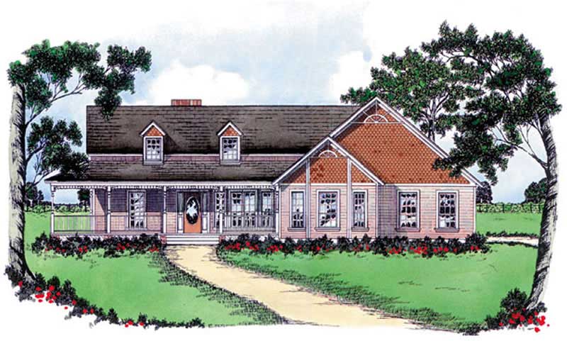 Country home (ThePlanCollection: Plan #139-1056)