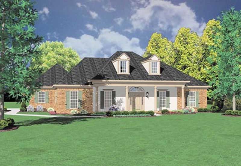 Colonial home (ThePlanCollection: Plan #139-1057)