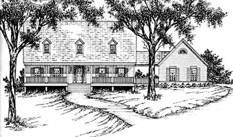 Country home (ThePlanCollection: Plan #139-1065)