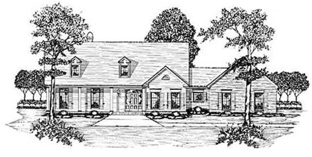 Front elevation of Country home (ThePlanCollection: House Plan #139-1070)