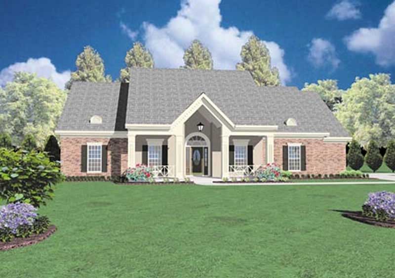 Ranch home (ThePlanCollection: Plan #139-1074)