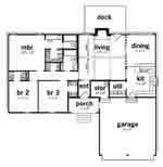Floor Plan First Story of Ranch Plan #139-1099