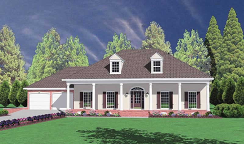 Colonial home (ThePlanCollection: Plan #139-1113)