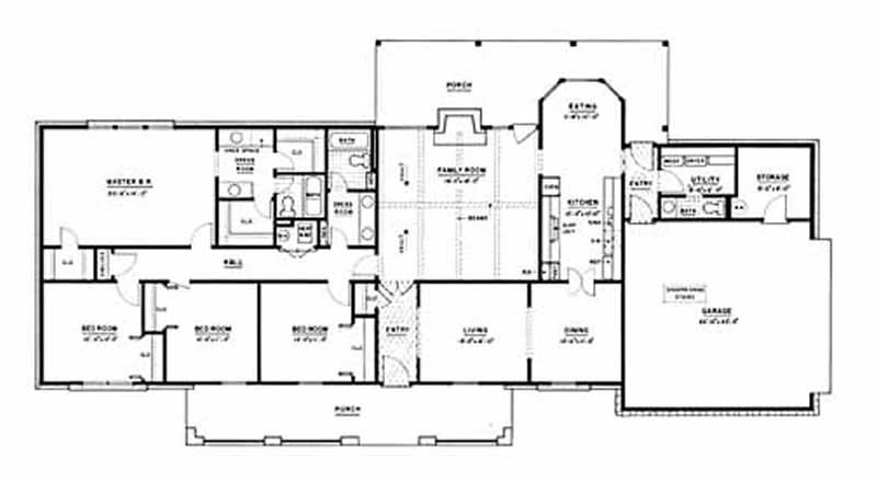 Floor Plan First Story of Contemporary Plan #139-1115