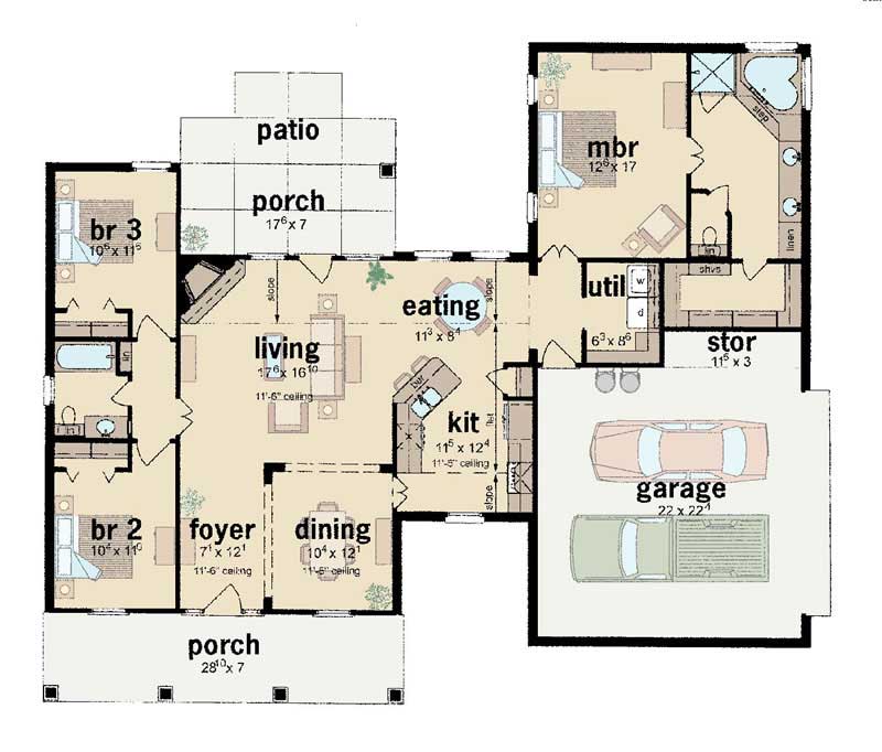 Floor Plan First Story of Plan #139-1120