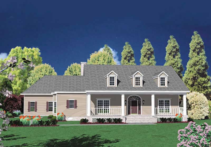 Country home (ThePlanCollection: Plan #139-1126)