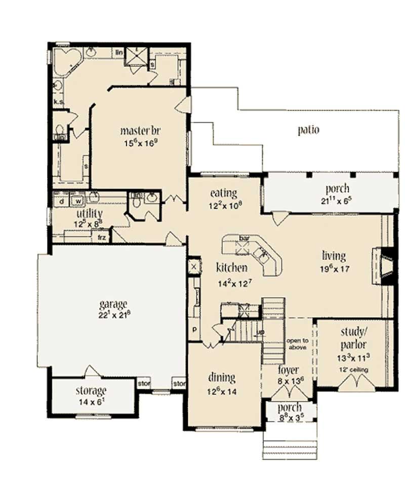 Floor Plan First Story of Plan #139-1161