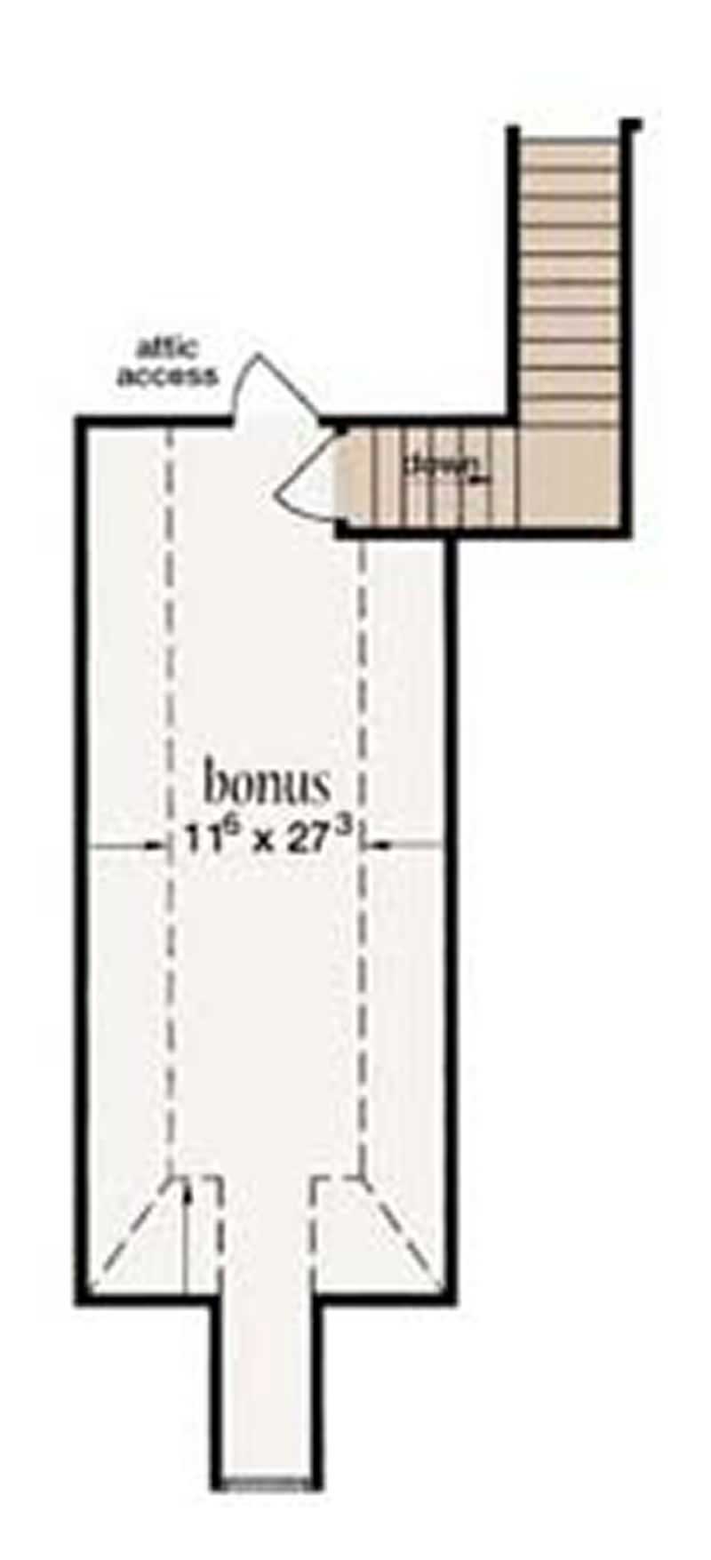Bonus Room of Acadian Plan #139-1169