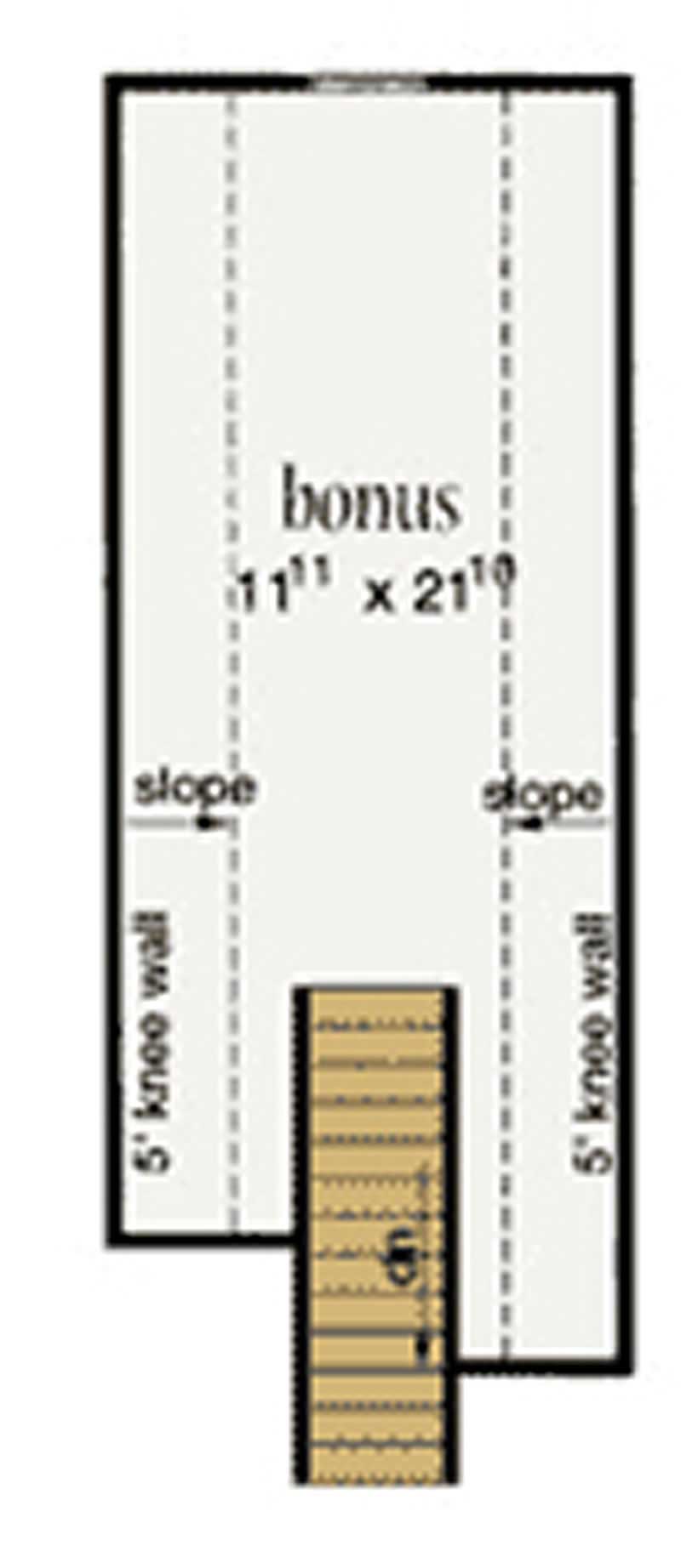 Bonus Room of Acadian Plan #139-1173