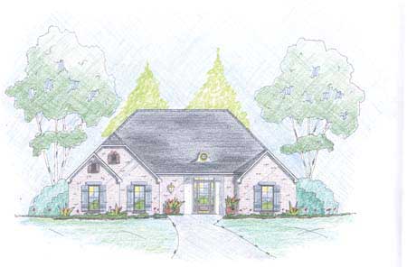 Front elevation image for European Homeplans.