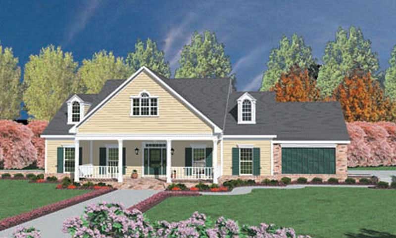 Country home (ThePlanCollection: Plan #139-1196)