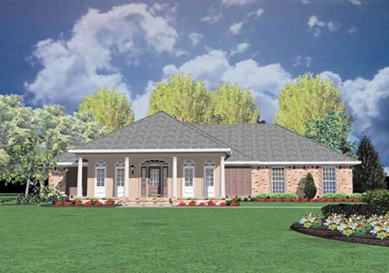 Farmhouse home (ThePlanCollection: Plan #139-1212)