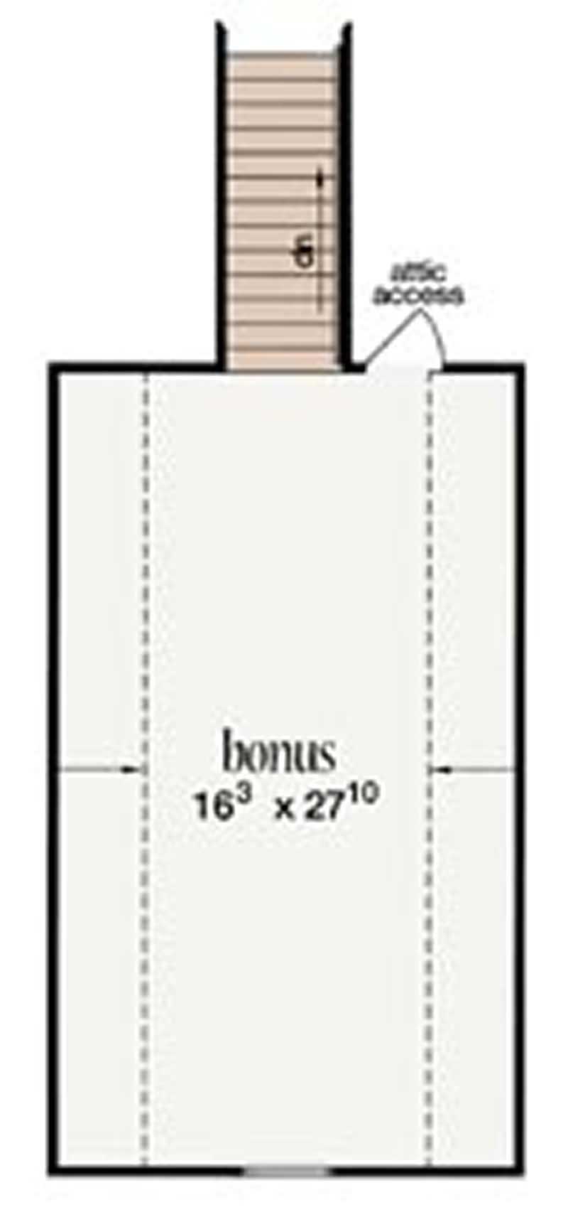 Floor Plan Bonus Room of ---Primary Style--- Plan #139-1220