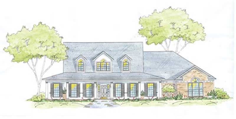 Southern home (ThePlanCollection: Plan #139-1222)