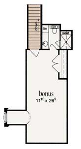 Floor Plan Second Story of European Plan #139-1224