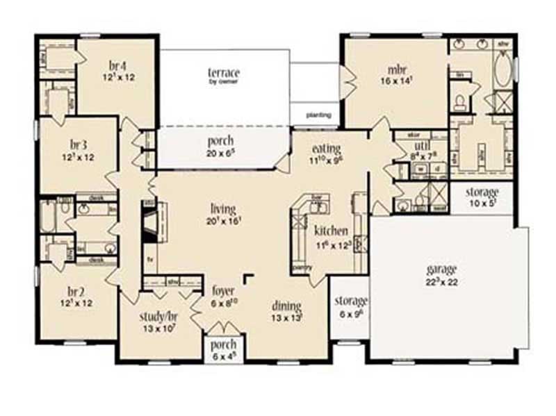 Floor Plan First Story of Plan #139-1231