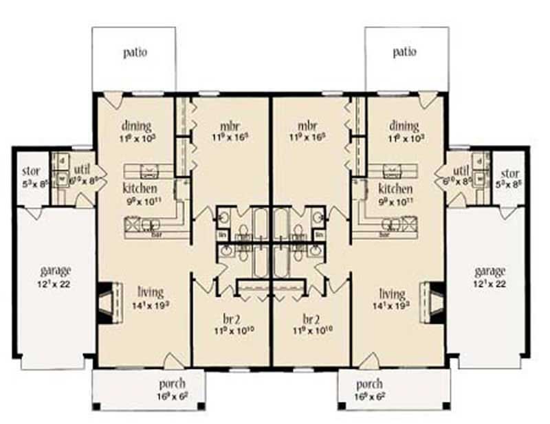 Floor Plan First Story of Plan #139-1232