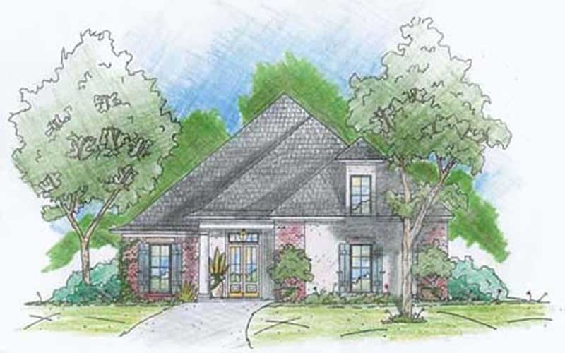 Acadian home (ThePlanCollection: Plan #139-1233)