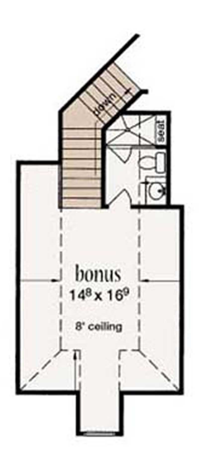 Bonus Room of Acadian Plan #139-1233