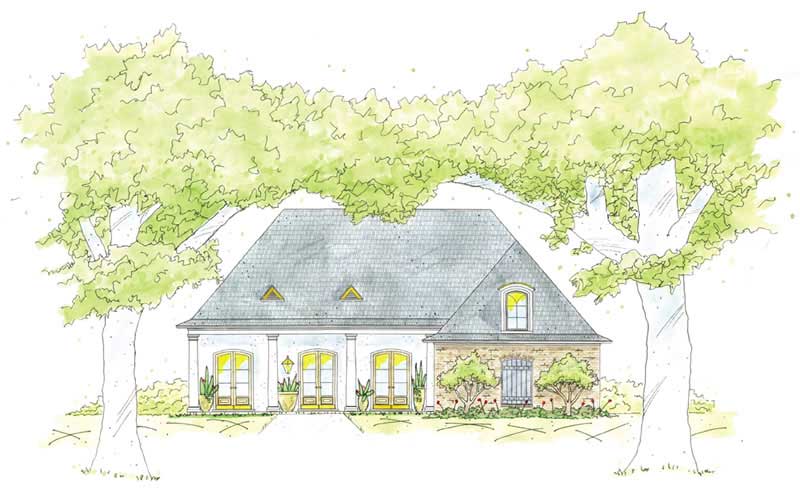 Acadian home (ThePlanCollection: Plan #139-1234)