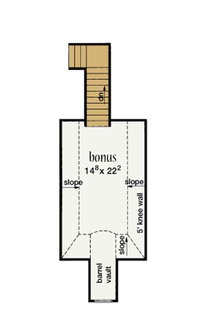 Bonus Room of Acadian Plan #139-1234