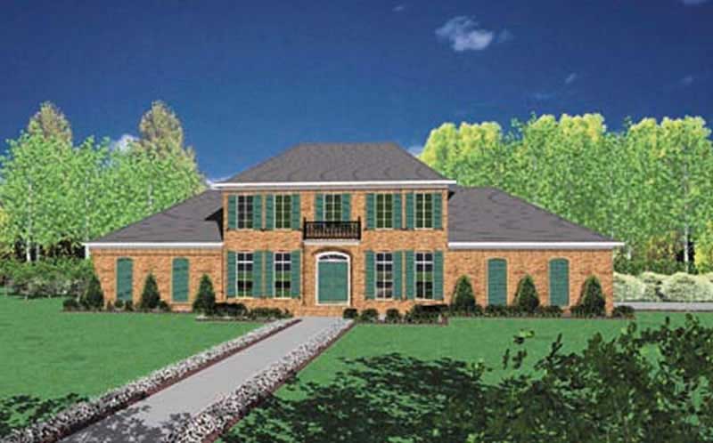 Colonial home (ThePlanCollection: Plan #139-1235)