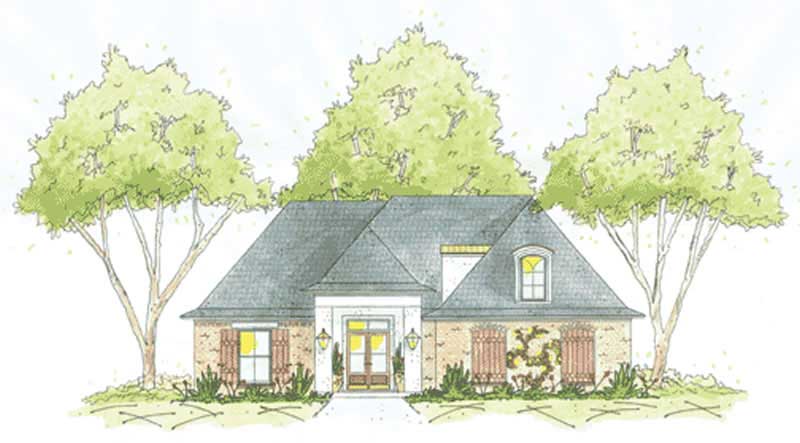 Acadian home (ThePlanCollection: Plan #139-1239)