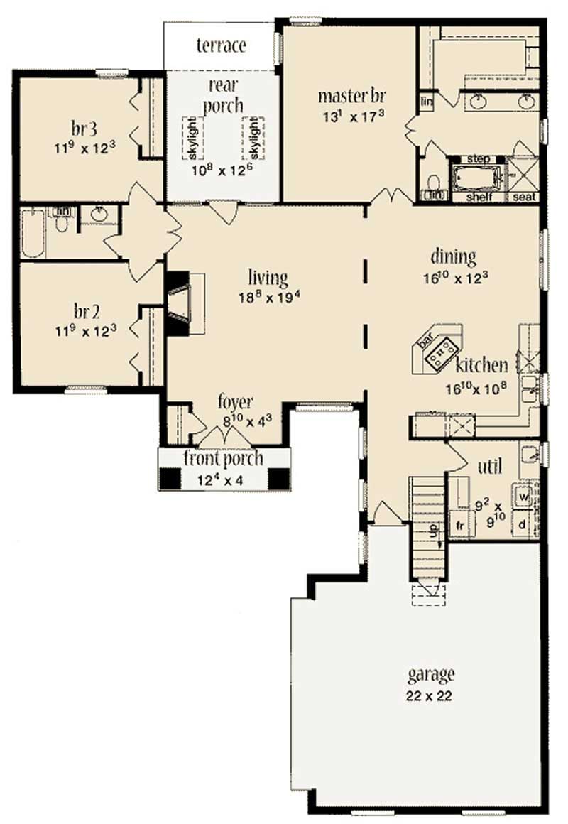 Floor Plan First Story of Plan #139-1239