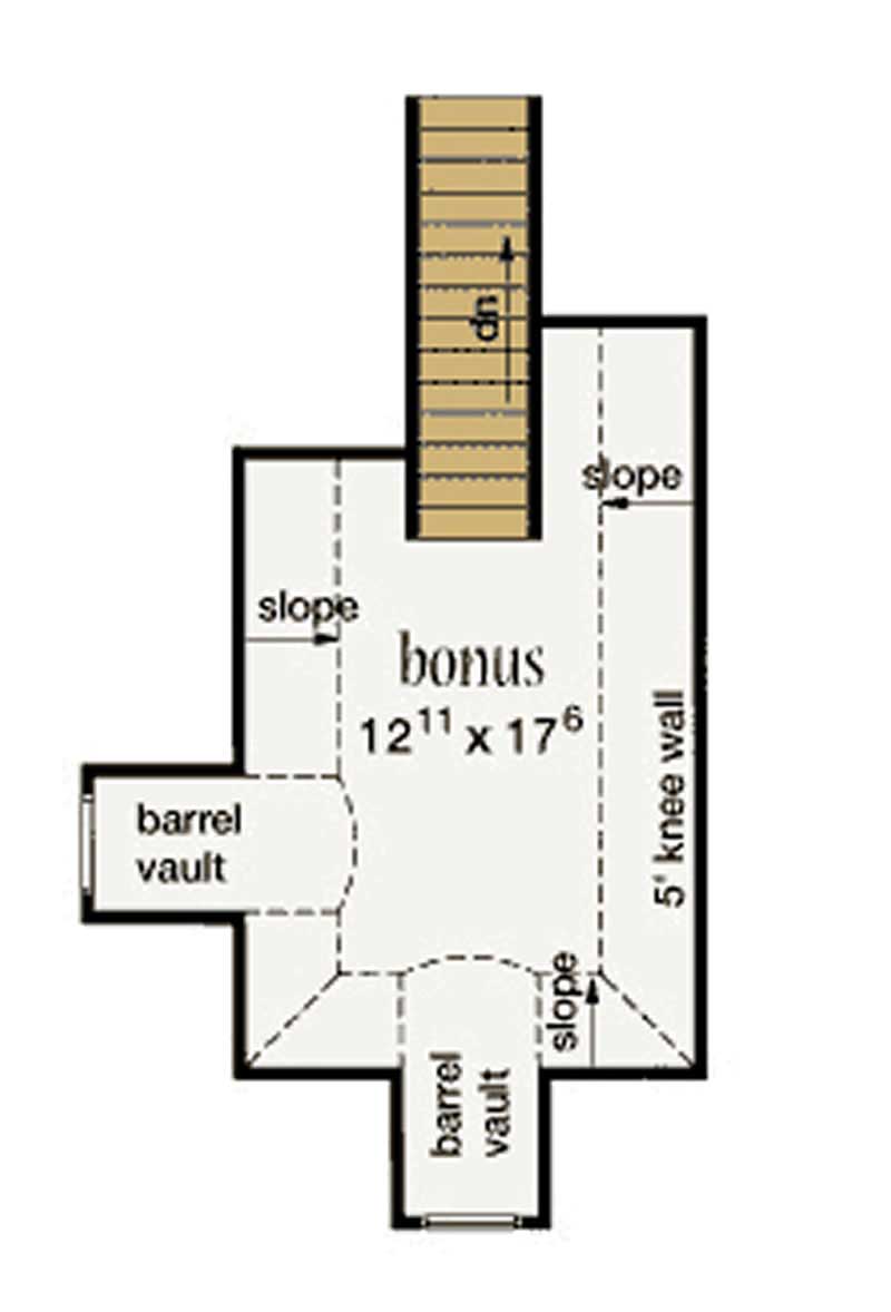 Bonus Room of Acadian Plan #139-1239