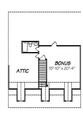 Floor Plan Second Story of Country Plan #140-1000