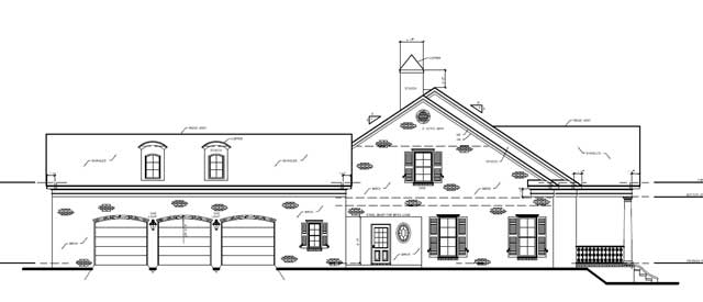 Home Plan Left Elevation of this 4-Bedroom,4378 Sq Ft Plan -140-1008