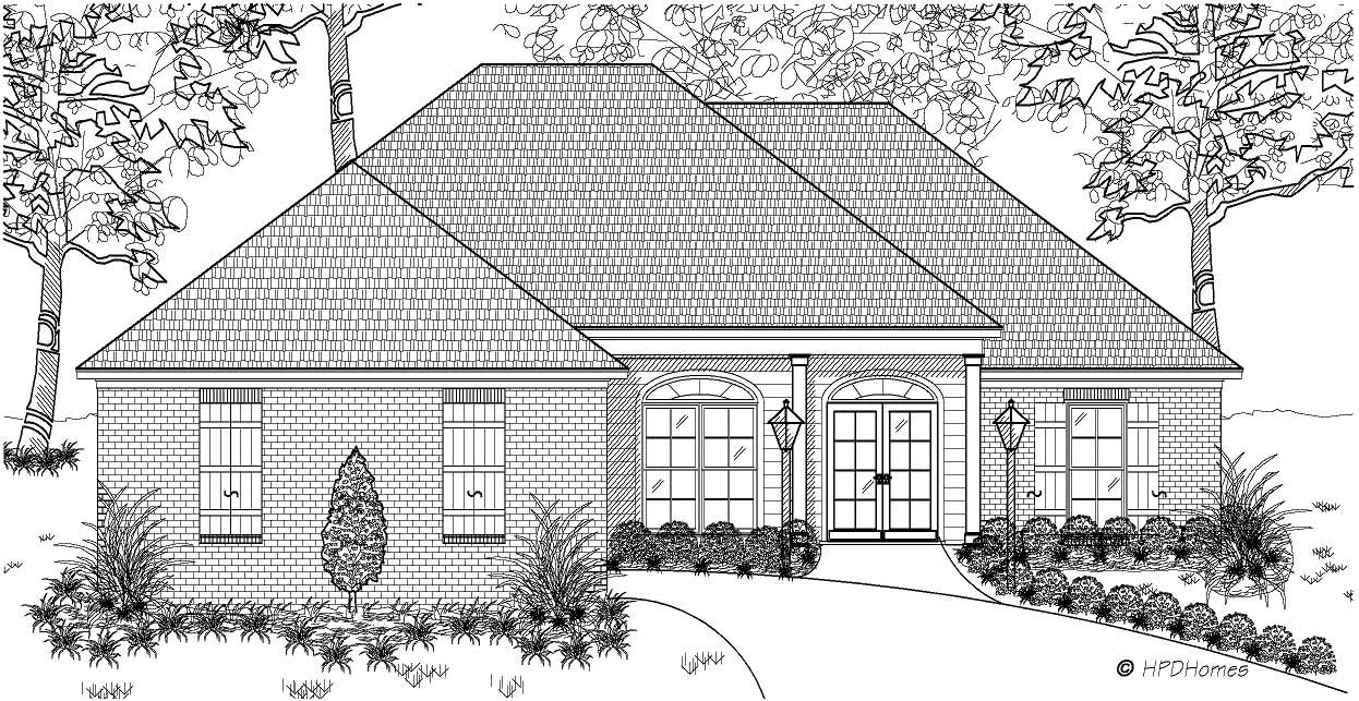 This is the front elevation of these European Homeplans.